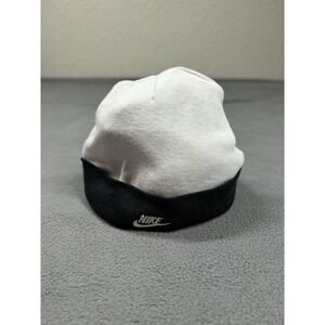 Nike Baby Beanie Hat 0-6 Months White Speckled Knit Unisex Infant Swoosh